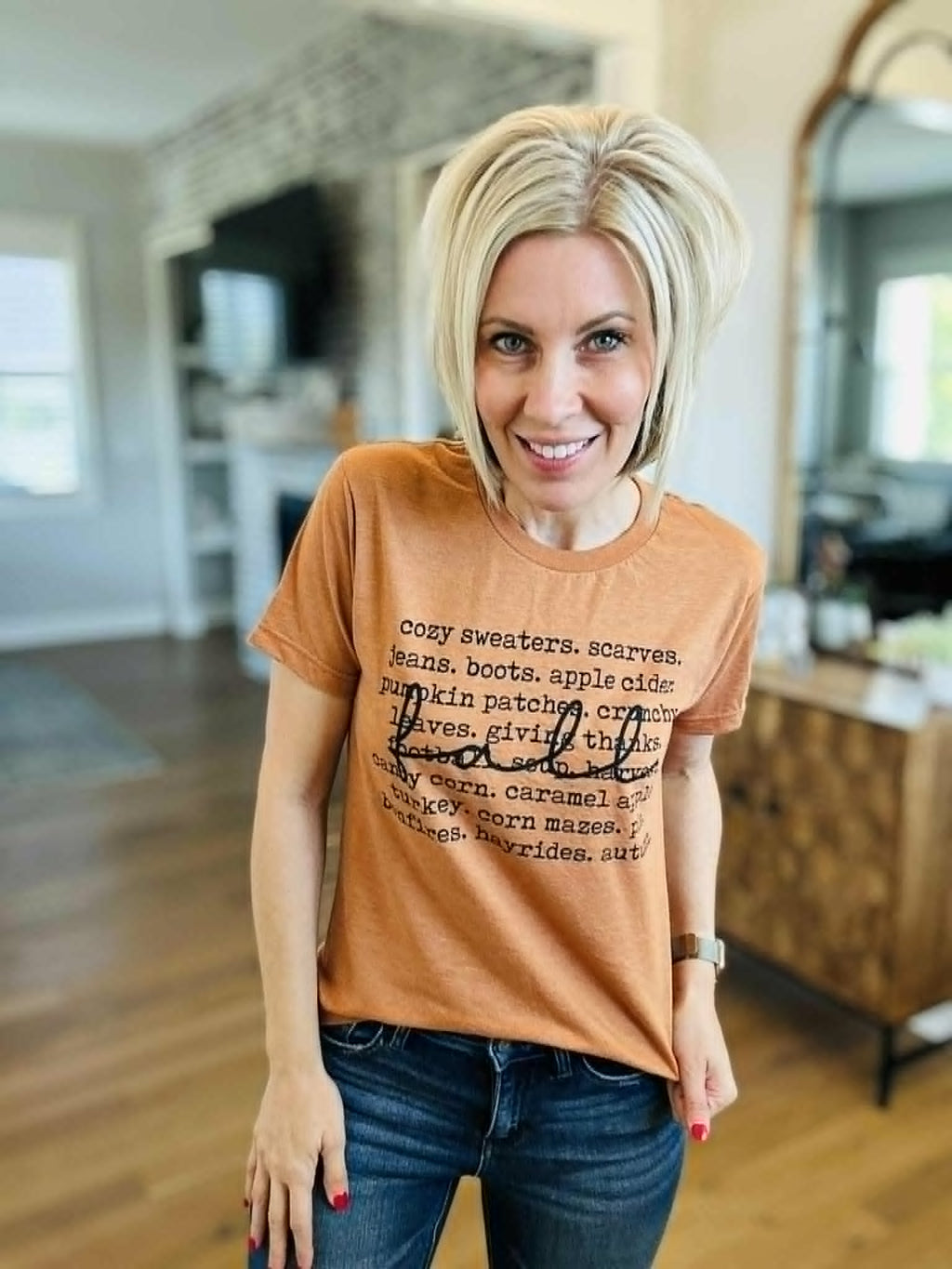 Fall Words Collage Top Selling Seasonal Graphic Tee