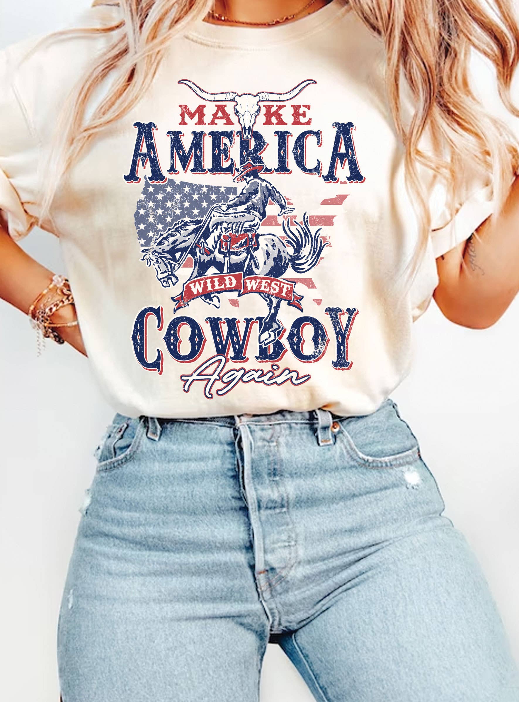 Make America Cowboy Again Graphic T Shirts