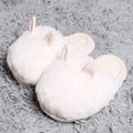 Oversized Ivory Faux Fur Bunny Ears Home Slippers