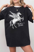 Pegasus Dream On Dreamer Oversize Graphic Tshirts