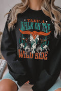 Take A Walk On the Wild Side Graphic Brushed Sweatshirts