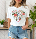 Floral Heart Blooms Tee | Floral | Sizes XS-2XL