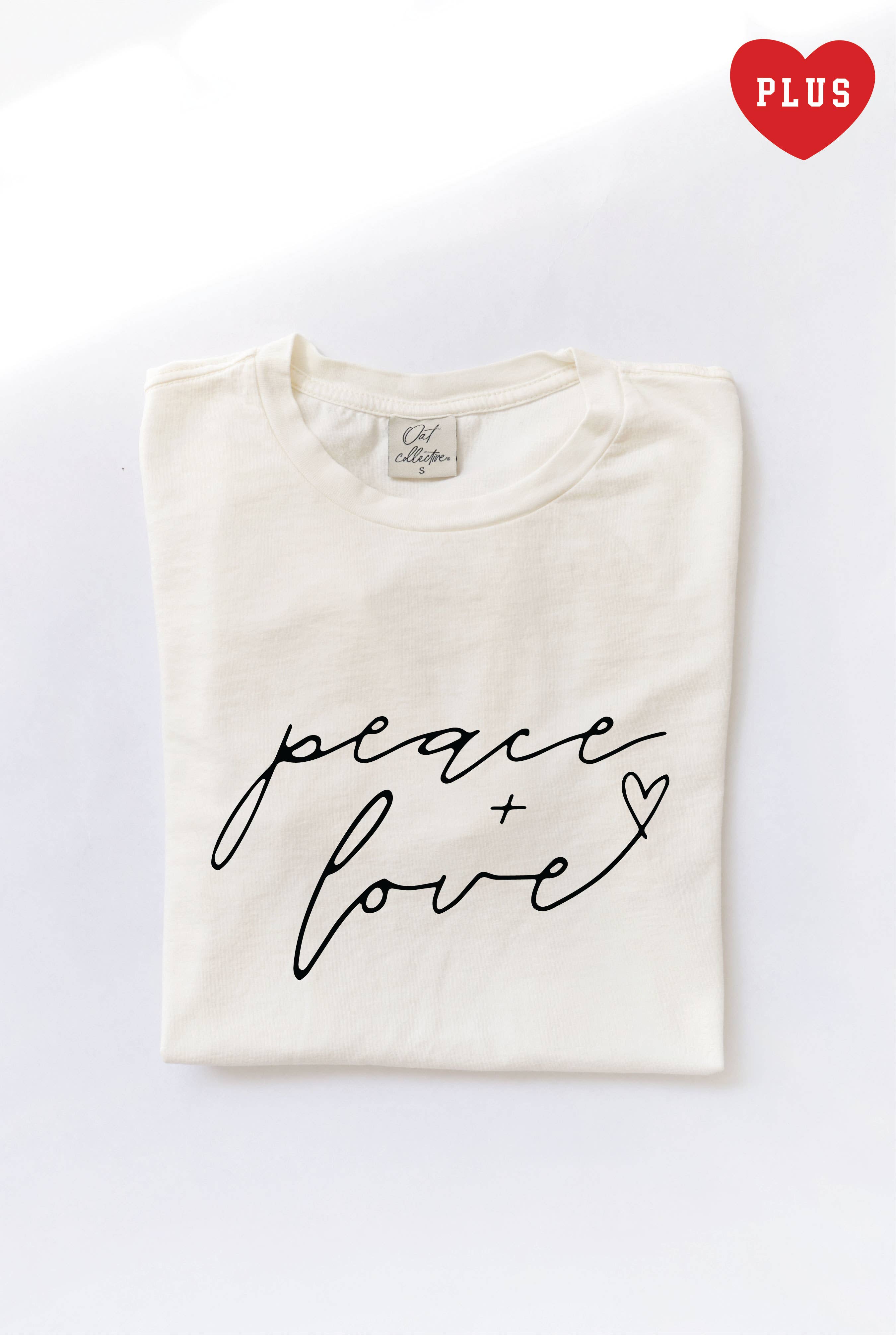 Peace and Love Plus Mineral Graphic Top