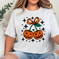Halloween 2025 Coquette Pumpkins Graphic Tee | Gildan