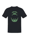 Neon Vampire Fang Design Men's T-Shirt