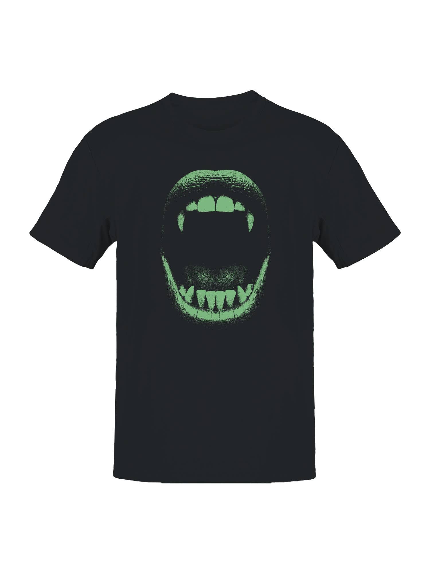 Neon Vampire Fang Design Men's T-Shirt