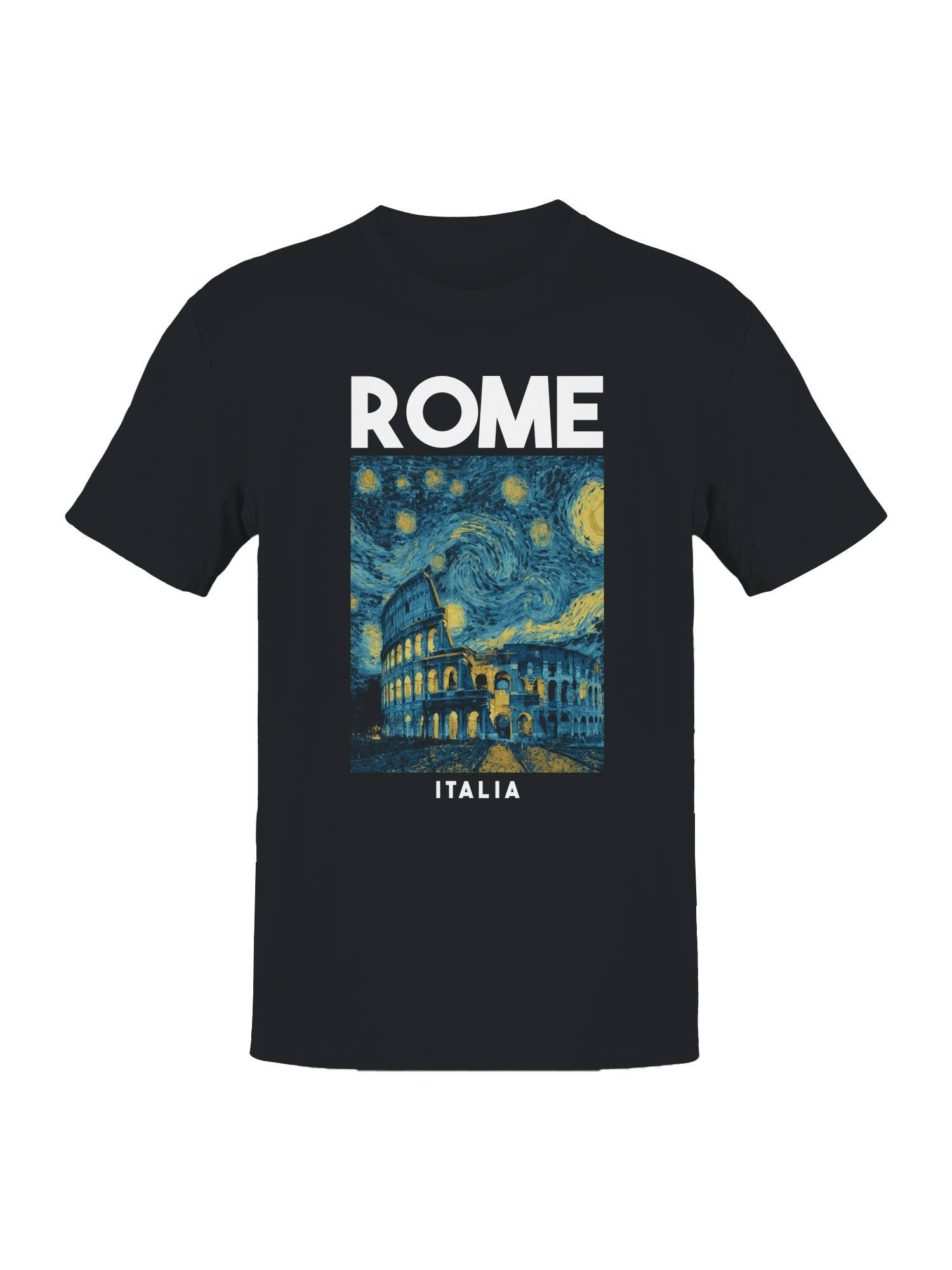 Rome Starry Night Colosseum Art Men's T-Shirt
