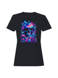 Cosmic Skull and Neon Nature Women's T-Shirt