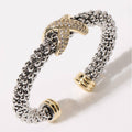 Cz Pave Cross Bar Textured Cuff Bangle Bracelet