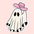 Ghost Cowboy Sticker Decal, Funny Sticker, Ghost Sticker