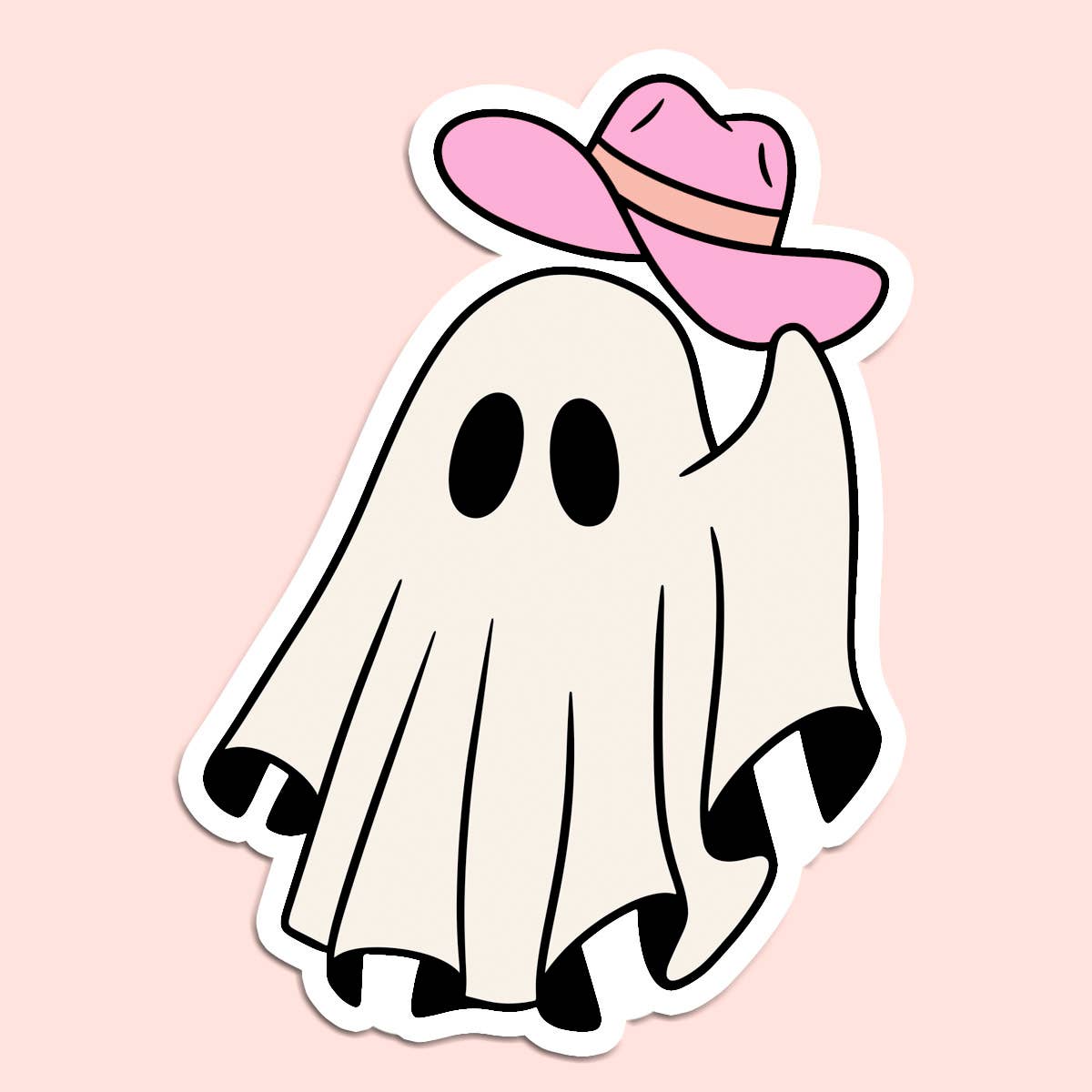 Ghost Cowboy Sticker Decal, Funny Sticker, Ghost Sticker