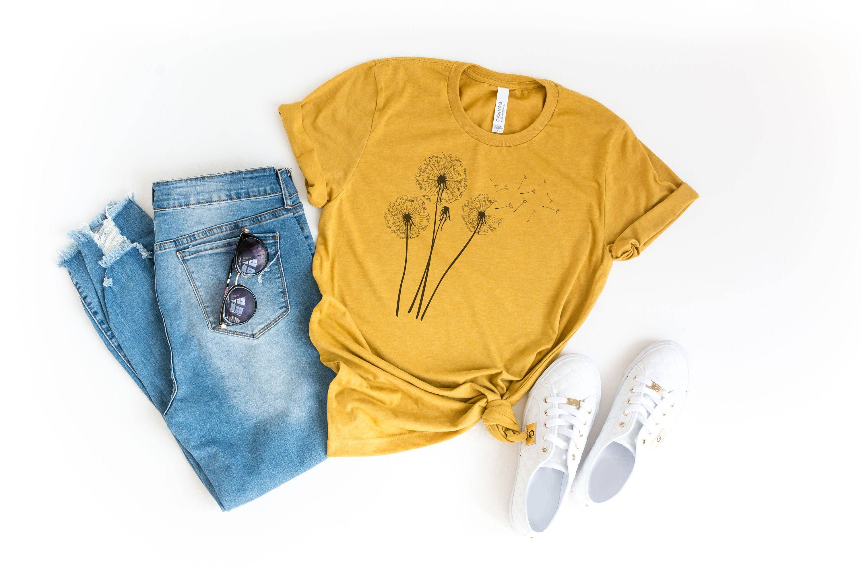 Dandelion Silhouette Tee | Botanical Tshirt