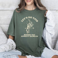 Let's Do This Before Anxiety Kicks in, Rabbit, Alice Wonderland, Meme, Aesthetic, Funny, Comfort Colors Tshirt