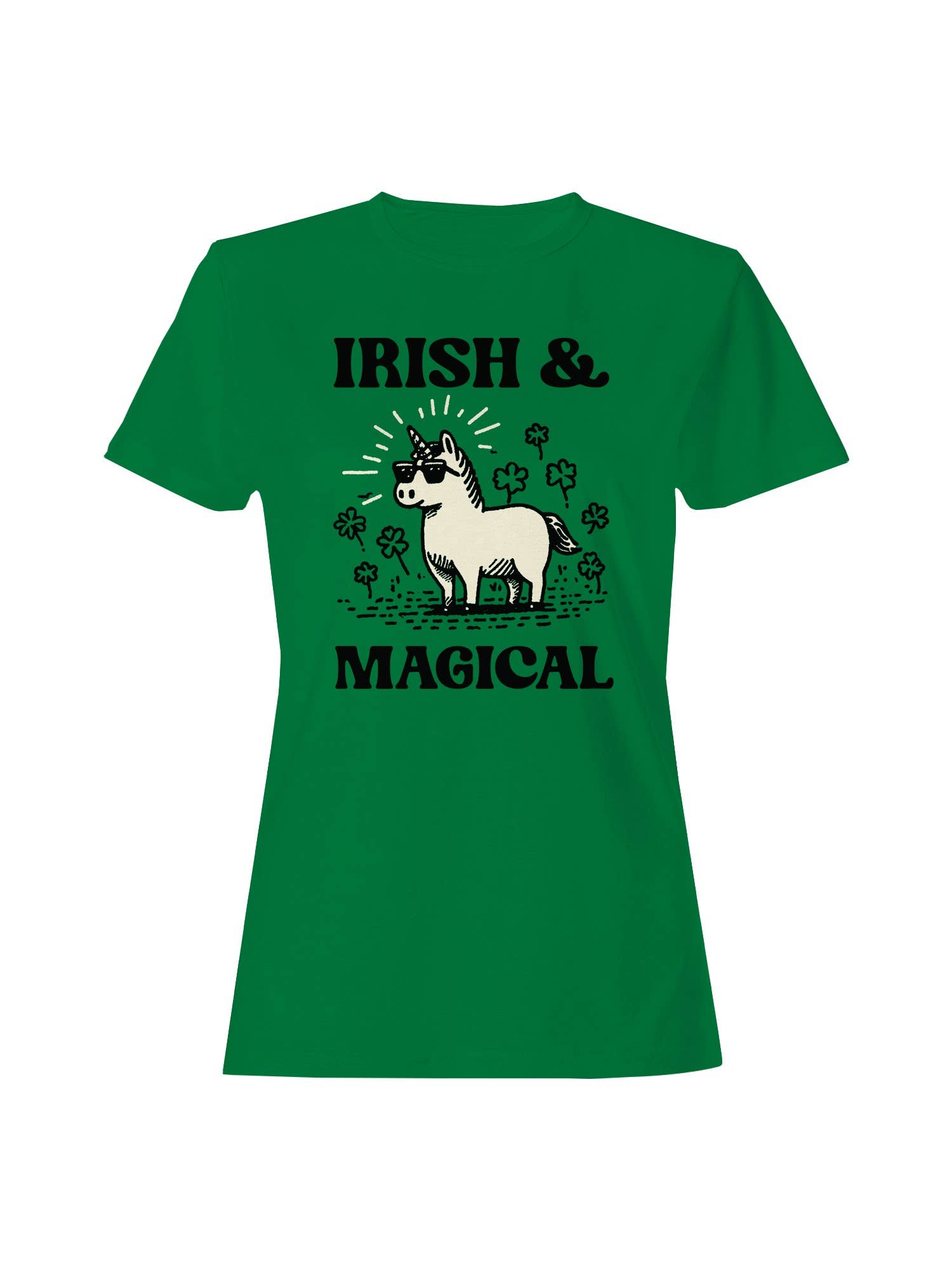 St. Patrick's Day Irish & Magical Unicorn Women's Tee