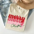 Merry Christmas, Retro, Classic Red Santa Winter Xmas Tshirt