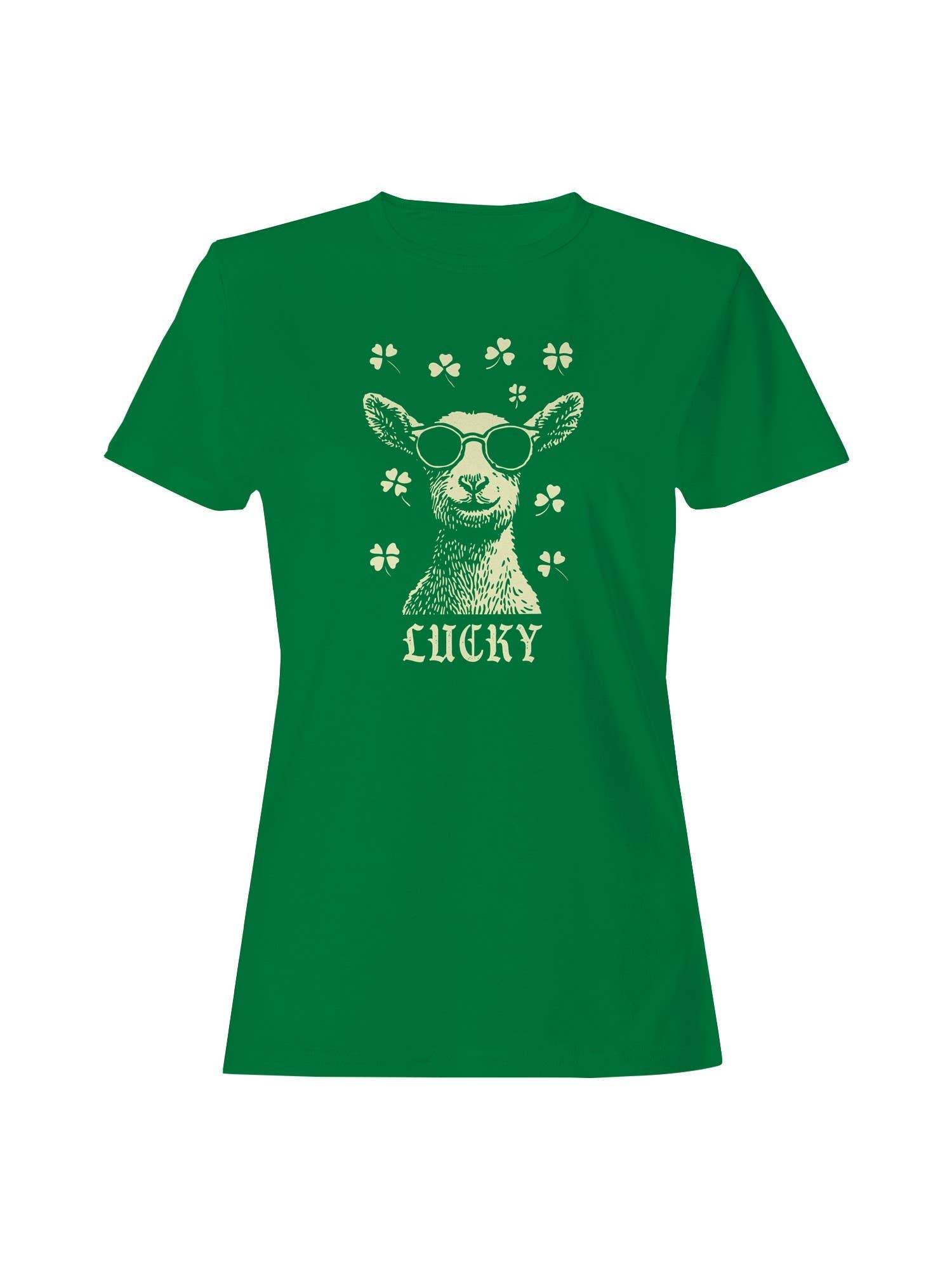 St. Patrick's Day Lucky Sheep in Sunglasses Women's Tee
