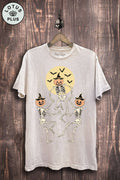 Pumpkin Head Skeletons Graphic Top