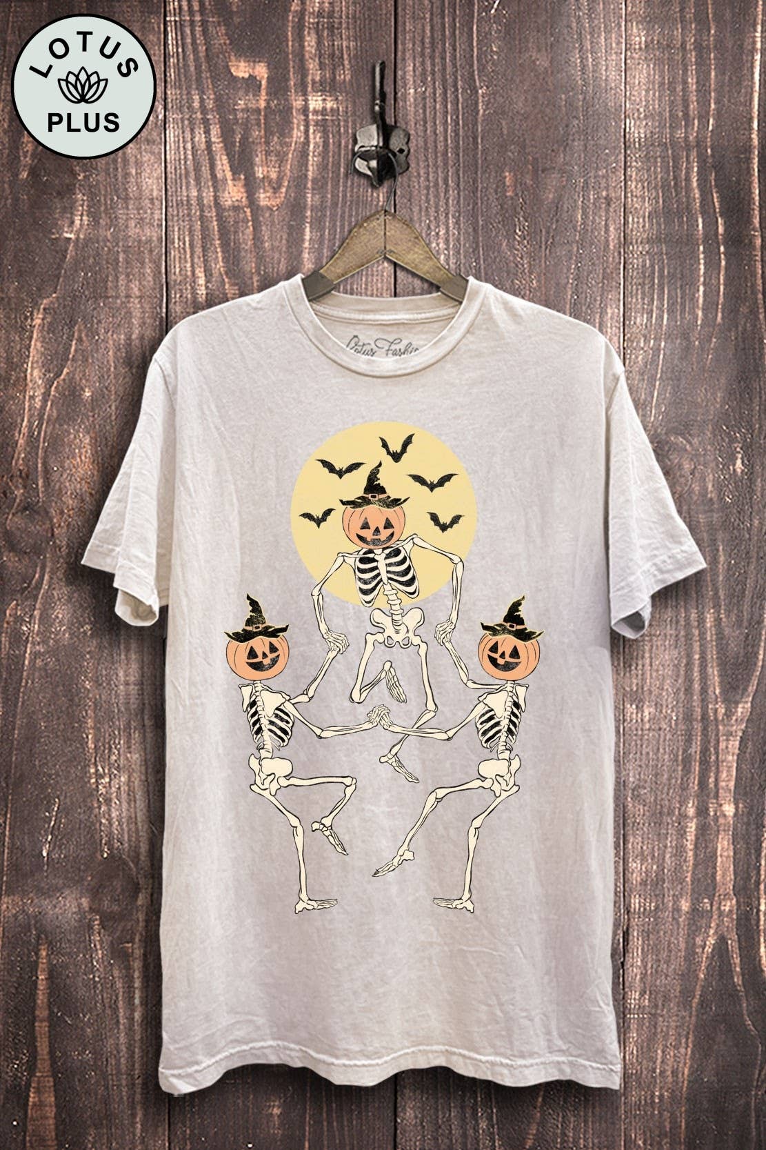 Pumpkin Head Skeletons Graphic Top