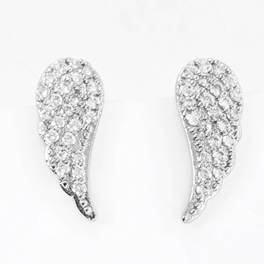 Cz Gold-Dipped Wings Earrings