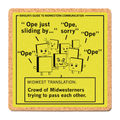 Midwestern Communication: Crowd of Midwesterners Cork Coaster