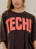 Texas Tech Mono Puff Ink Smoke One Size Tee