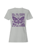 Moth with Skull and Floral Elements Women's T-Shirt