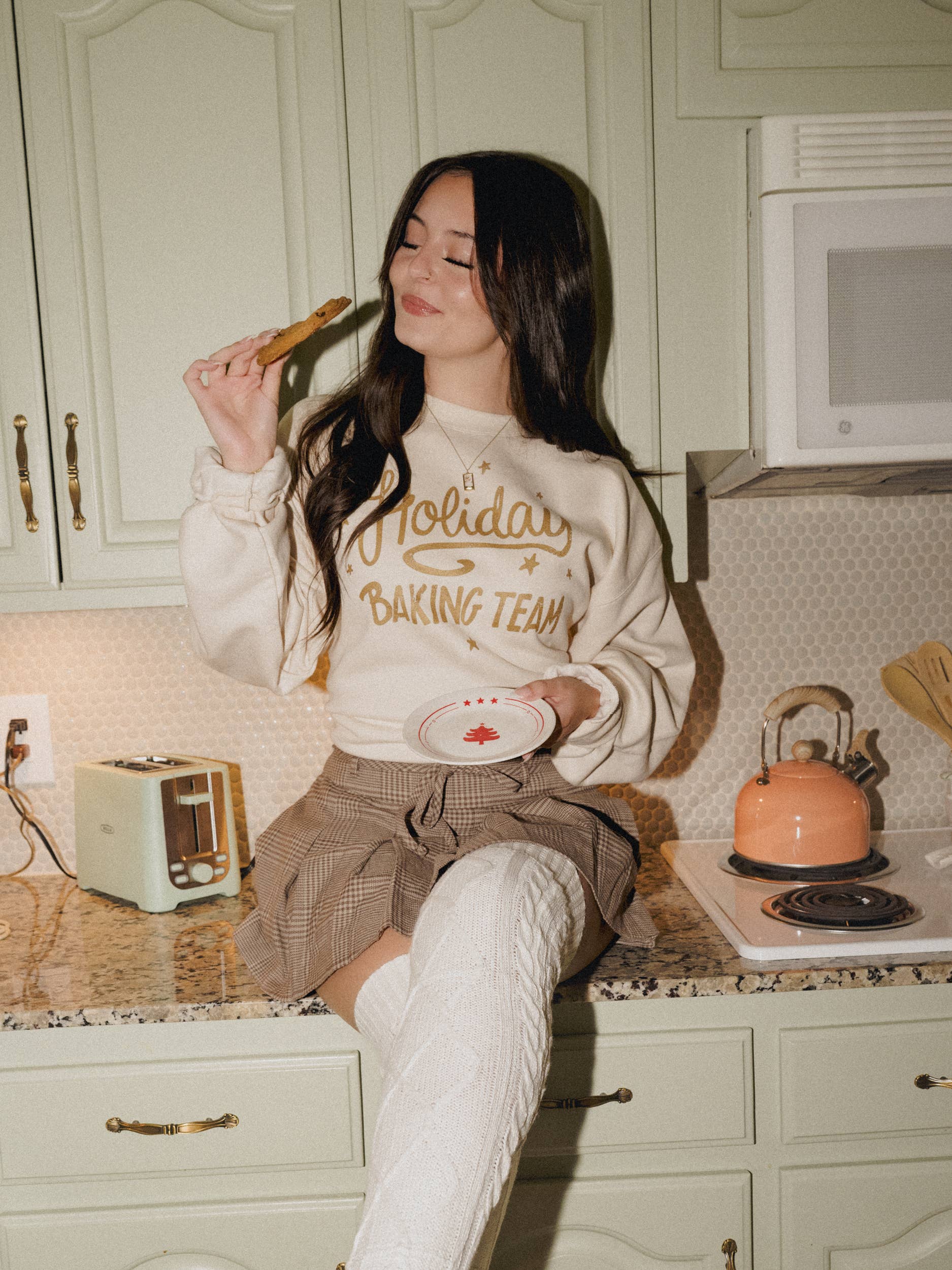 Holiday Baking Team 25 Natural Sweatshirt