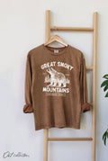 Great Smoky Mountains Mineral Washed Long Sleeve Graphic