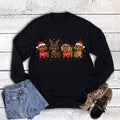 Christmas Santa and Reindeer Weenie Dogs Sweatshirt