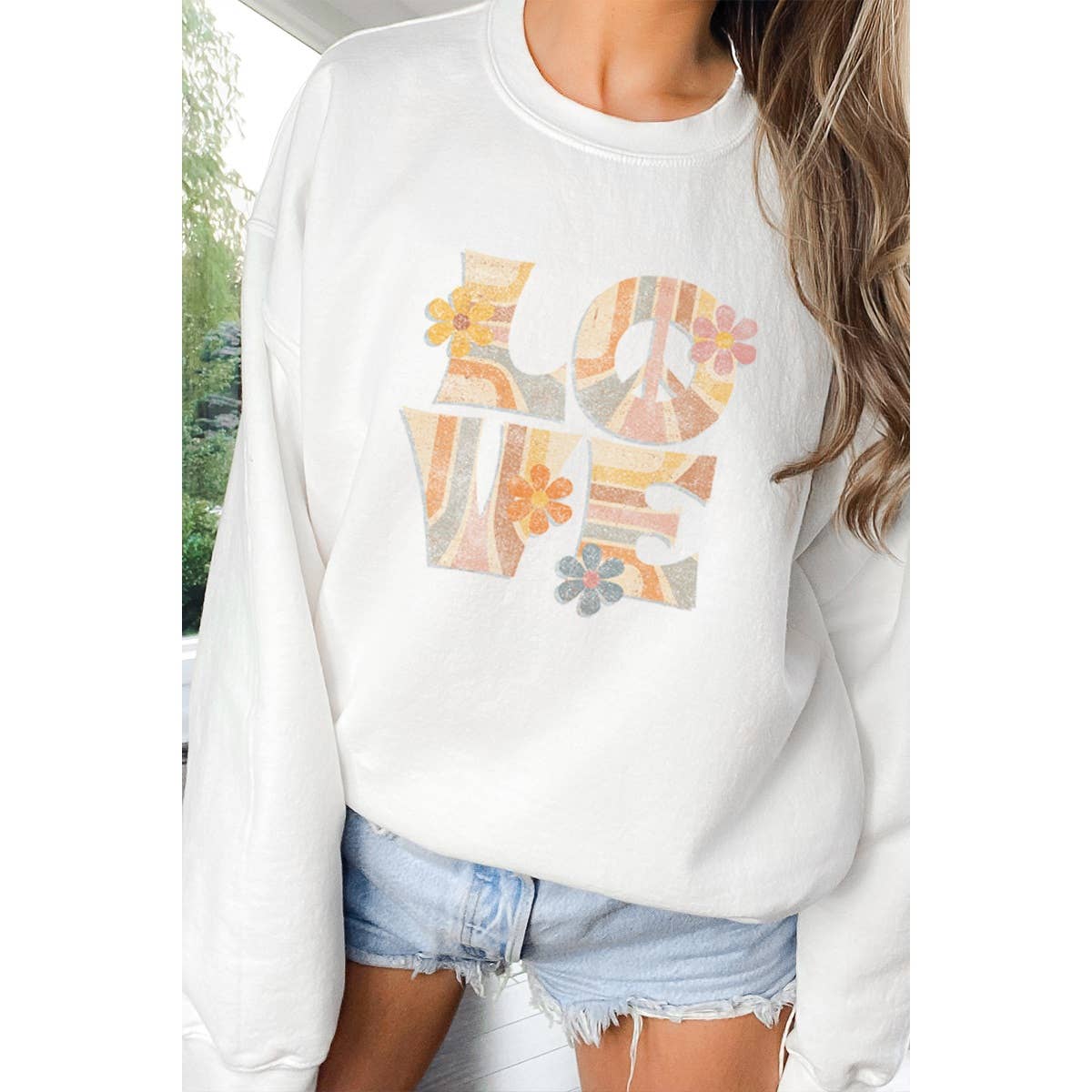 Love Vintage  Graphic  Sweatshirts