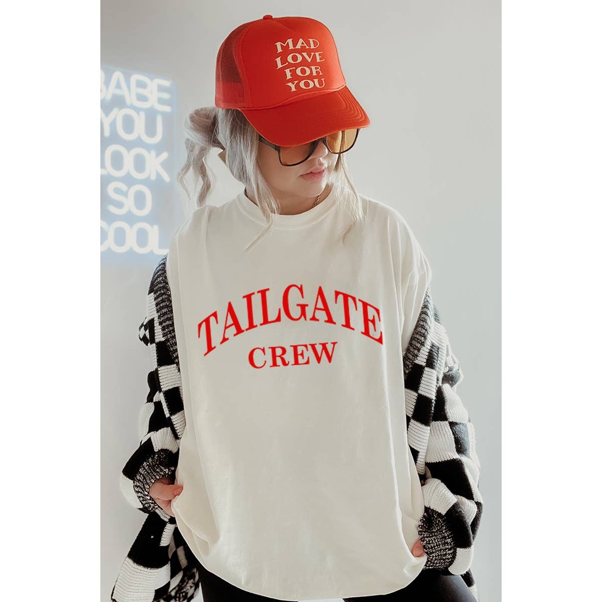 Tailgate Crew Vintage Graphic Oversized Tee