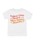 Heart and Snacks: Fun Quote Design Youth's T-Shirt