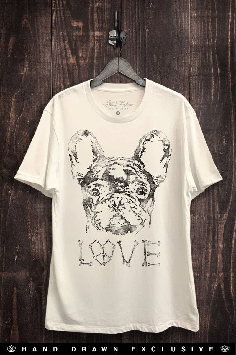 Boston Terrier Love Graphic Top