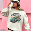 Farm Fresh Pumpkins Fall 2025 Graphic Sweatshirt Women