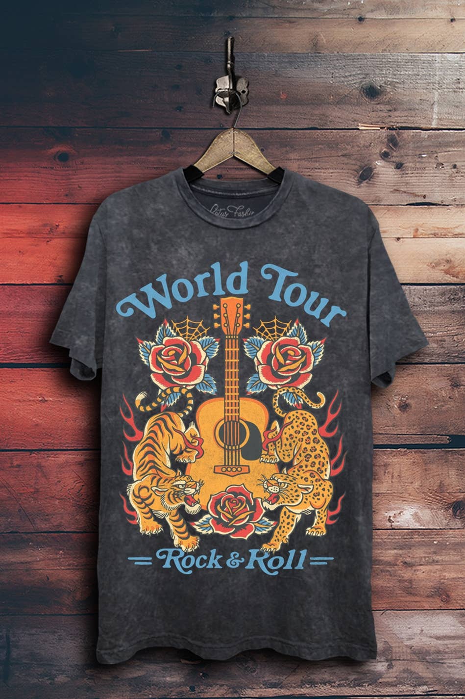 World Tour Rock & Roll Tattoo Graphic Top