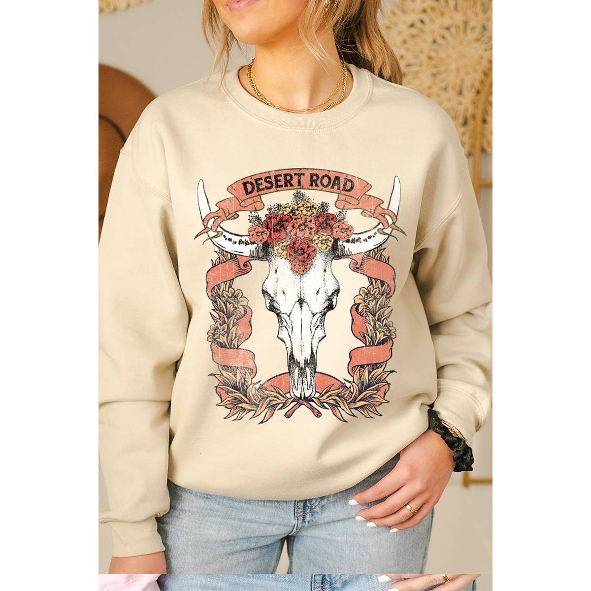 Desert Road  Vintage Graphic Sweatshirts