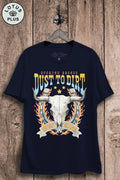 Dust To Dirt Cow Skull Graphic Top