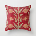 Vintage Distressed Red Floral Throw Pillow Gallery Image 6