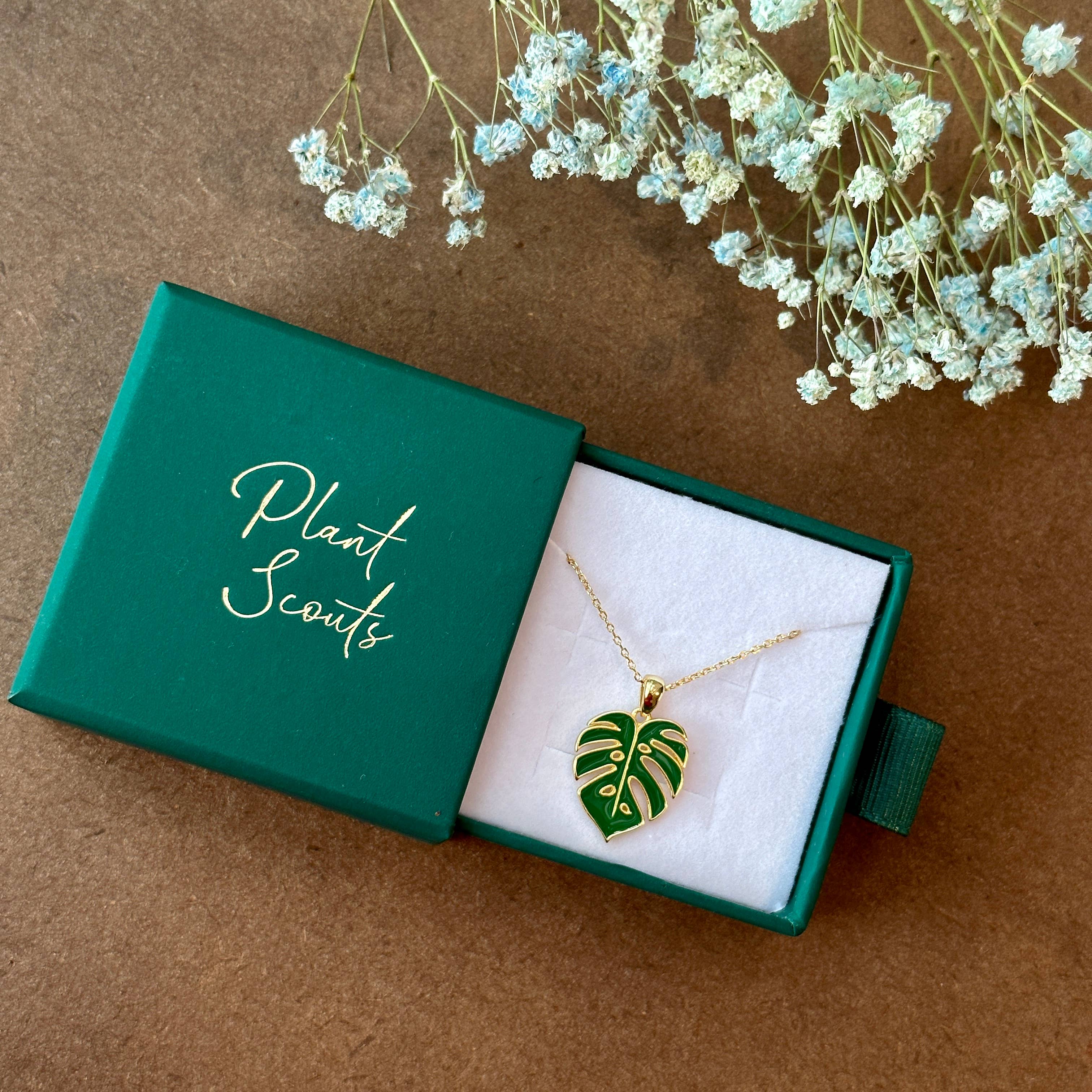 Monstera Leaf Necklace Mothers Day Gift Ideas