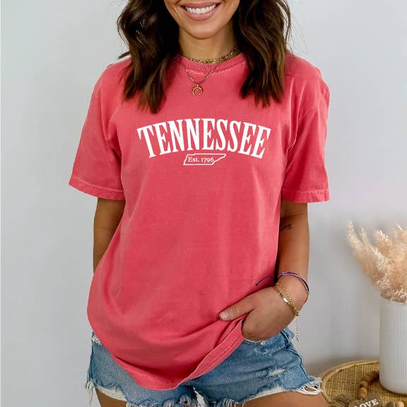 Tennessee Est. Tshirt, Comfort Colors Watermelon