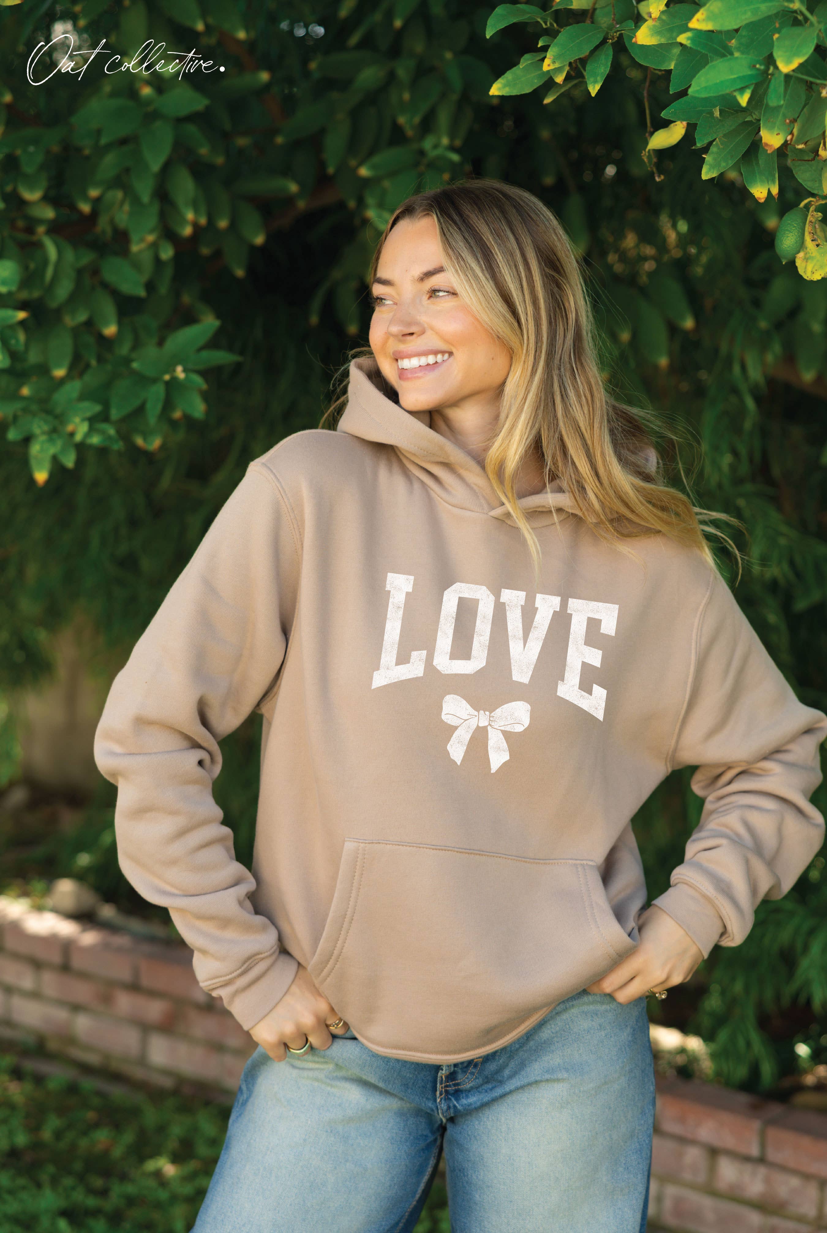 Love Bow Hoodie Pullover Sweatshirt