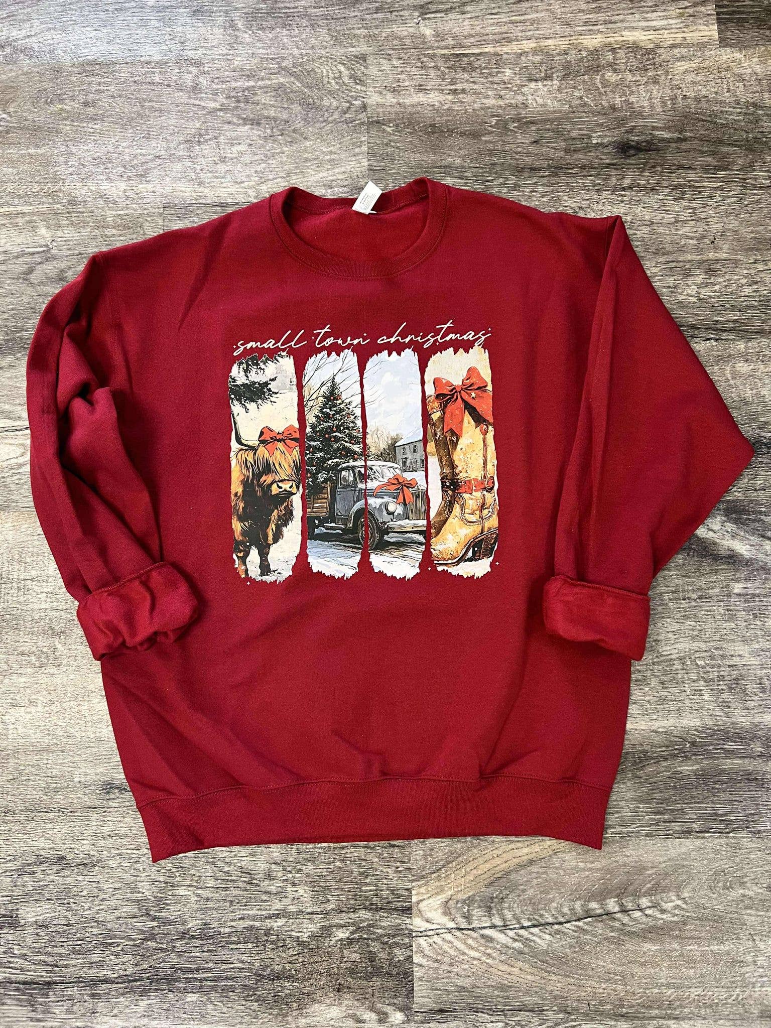 Vintage Sweatshirt - Small Town Christmas On Cardinal
