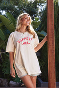 Support Local Oversized Graphic Top