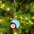 Snowman Snowflake Leather Christmas Tree Ornament