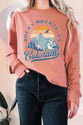 Rocky Mountains Colorado Cabin Graphic Terry Sweatshirts