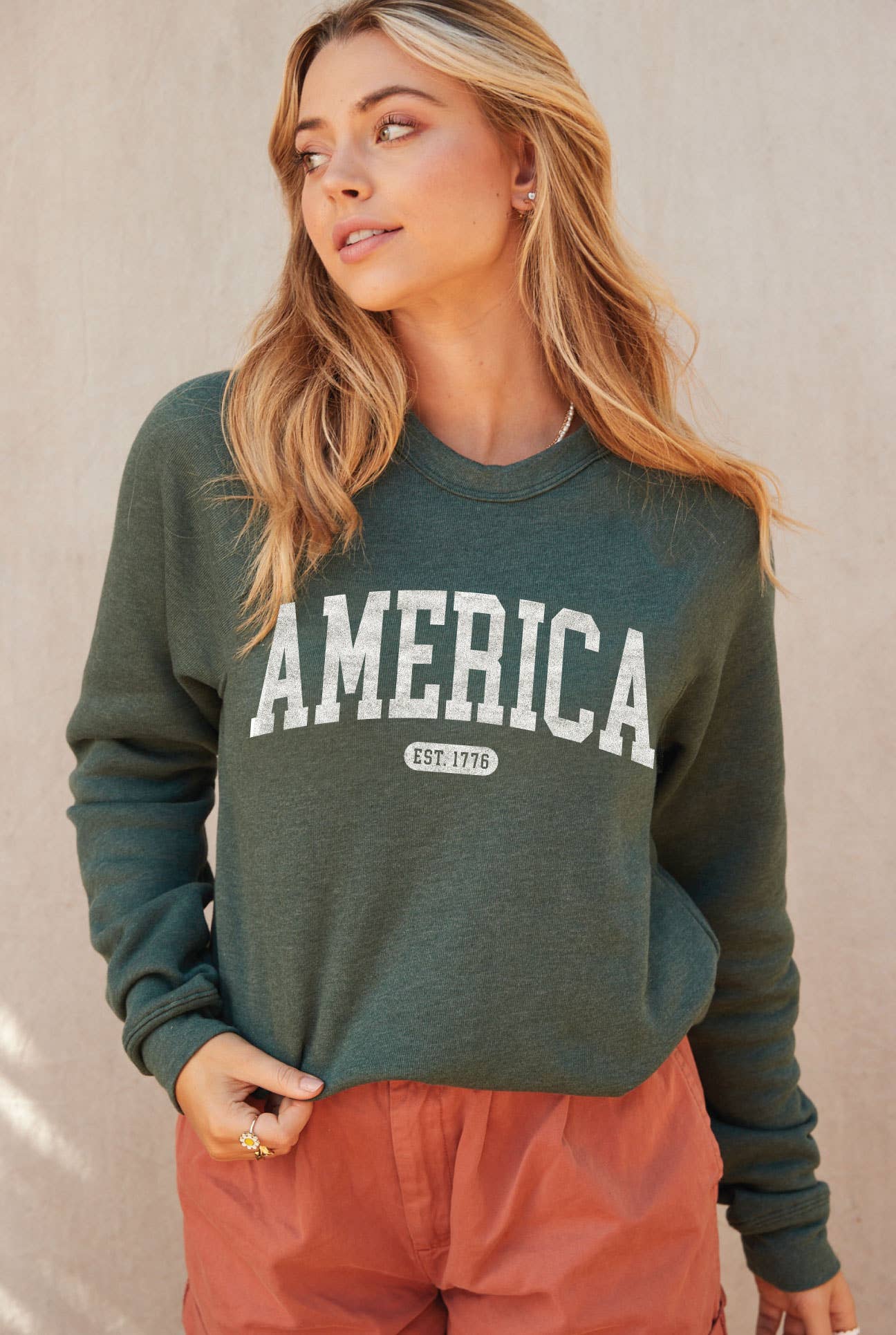 America Est 1776 Graphic Sweatshirt