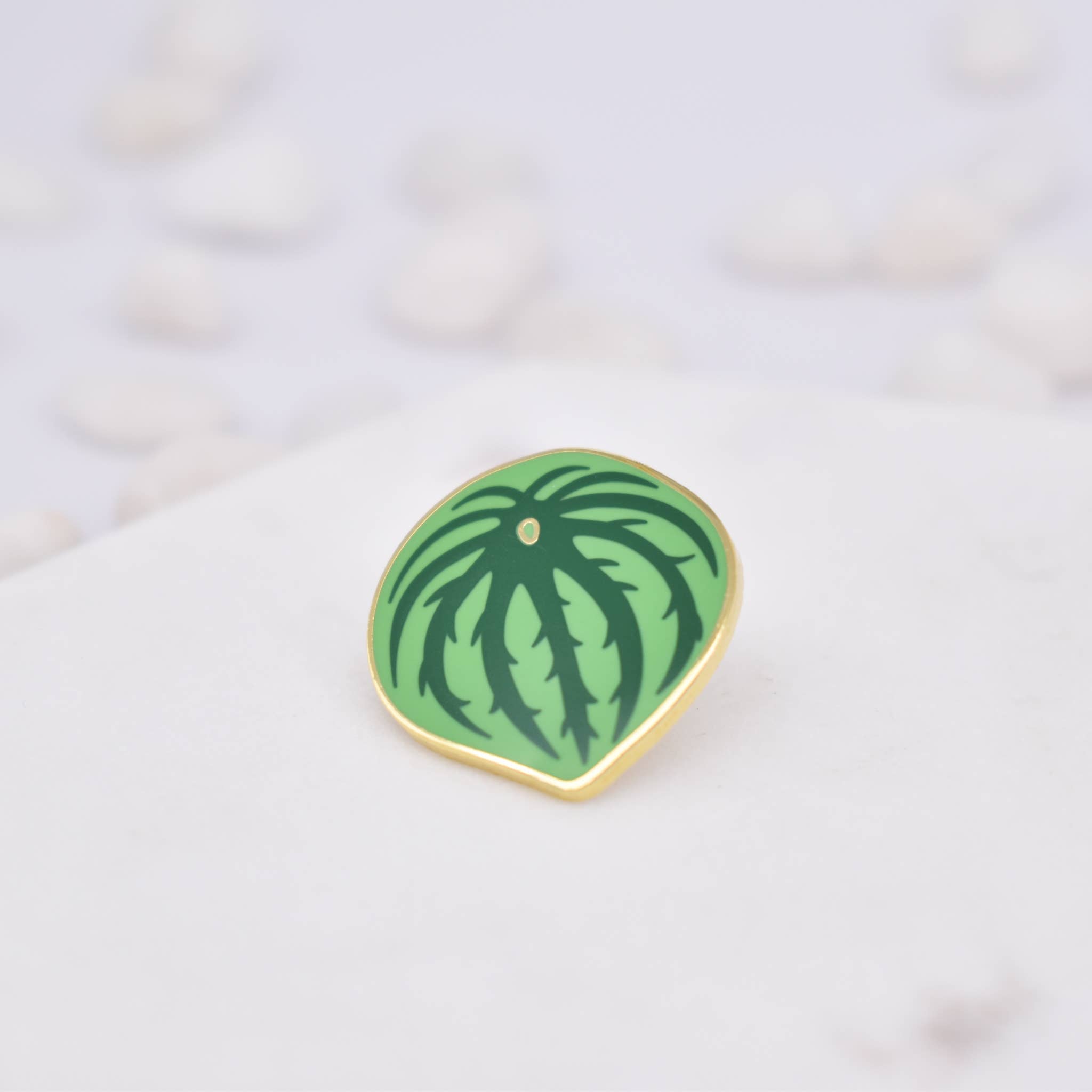Watermelon Peperomia Plant Enamel Pin