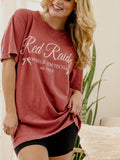 Texas Tech Established Bows Red Comfort Colors Tee