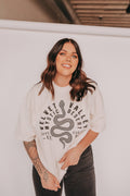 Velvet Valley Western Boho Graphic Tee - Ivory