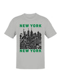 New York Skyline Art Print Men's T-Shirt